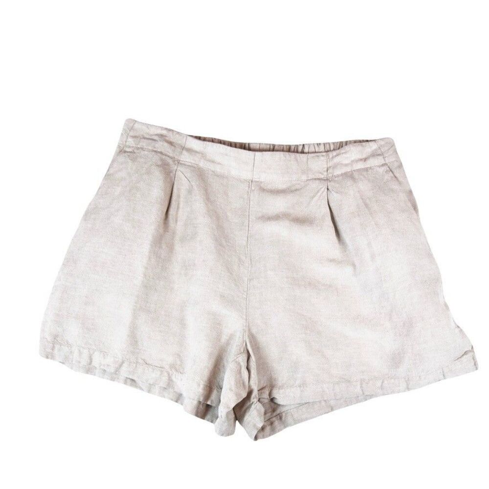 LOFT High Waist Cream Shorts